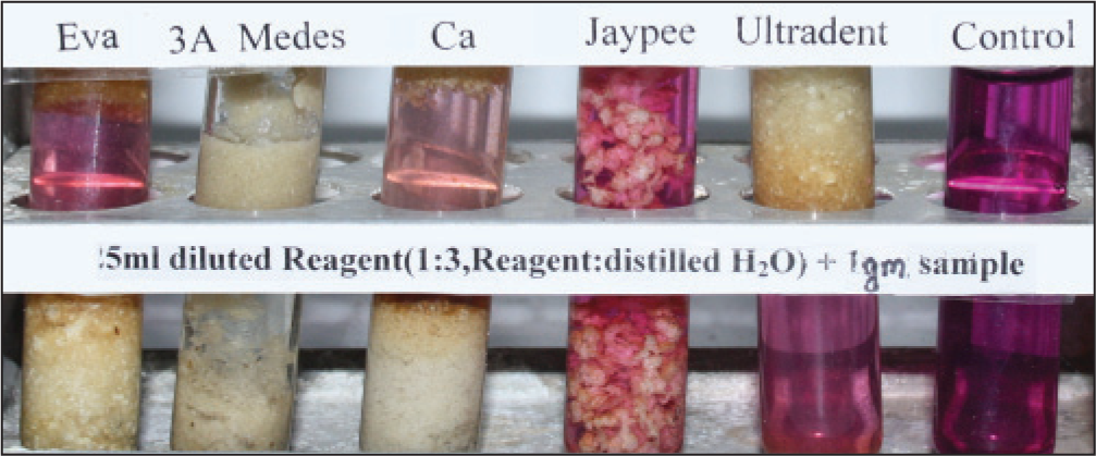 Sample in diluted reagent after 8 h