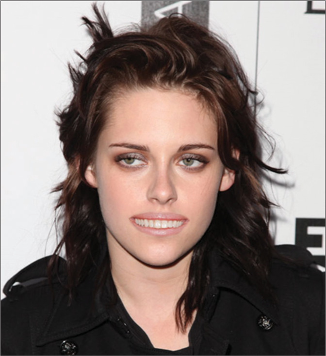 A photoshopped image (freely available on the Internet) of Hollywood actress Kristen Stewart’s face fitted with Julia Robert’s smile!